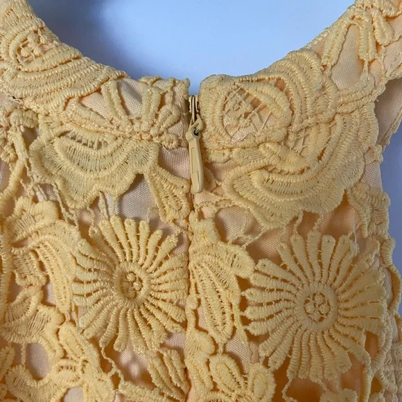 Lulus Love Poem Yellow Lace Mini Dress - size small - Picture 6 of 8